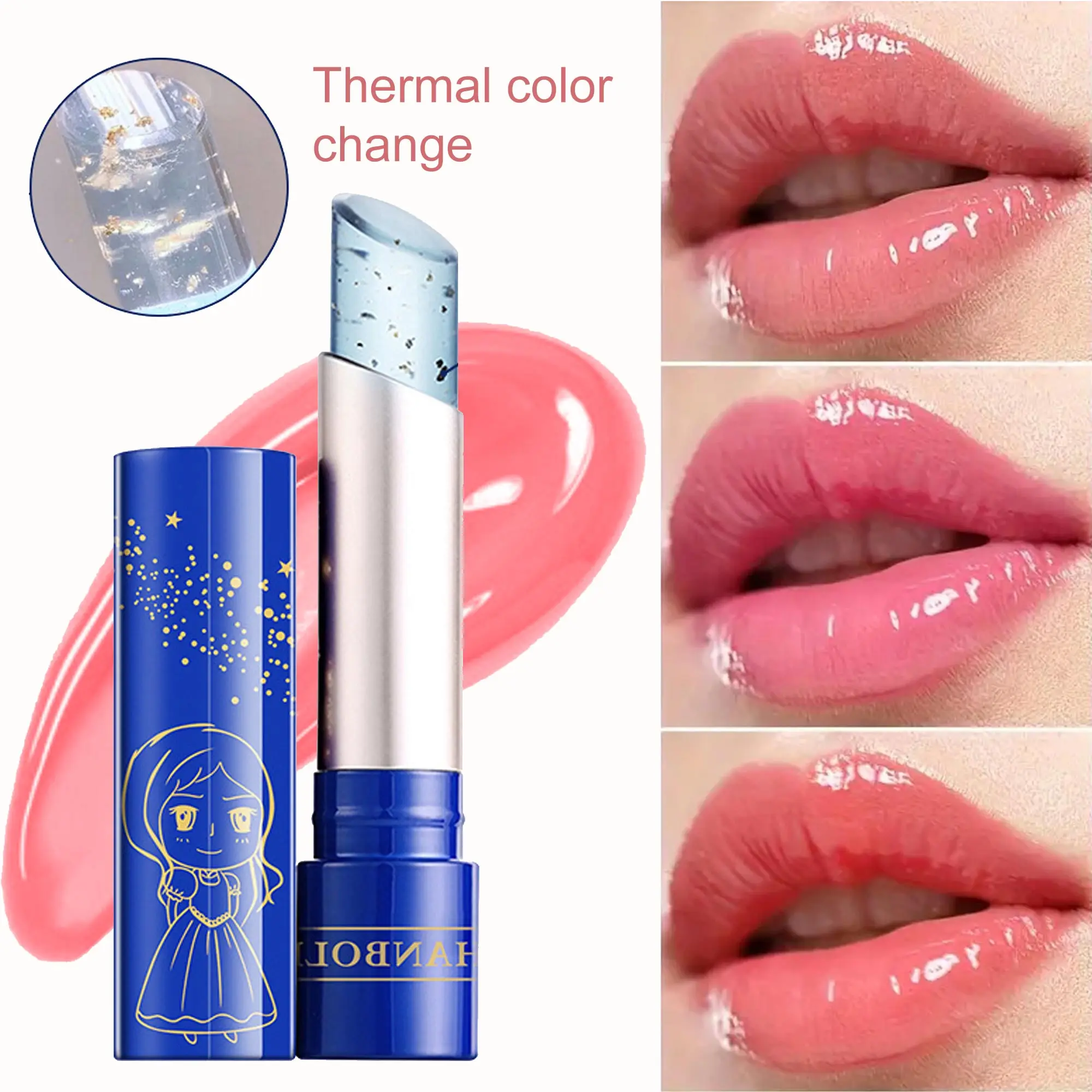 Star Brilliant Temperature Change Moisturizing Lipstick Crystal Jelly Waterproof Lipstick Durable Nutrition lipstick 24K Tempera