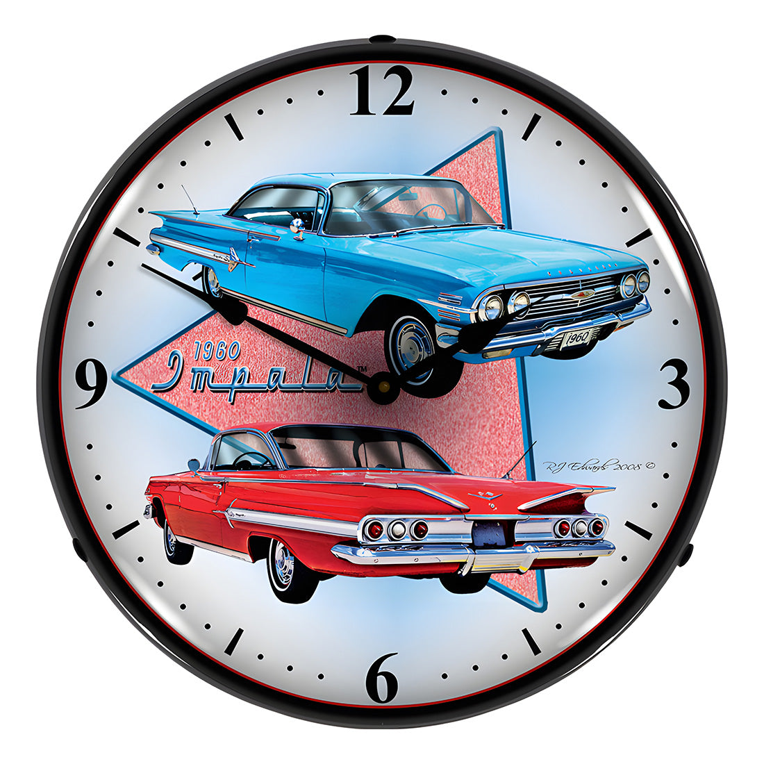 Collectable Sign and Clock 1960 Impala Backlit Wall Clock