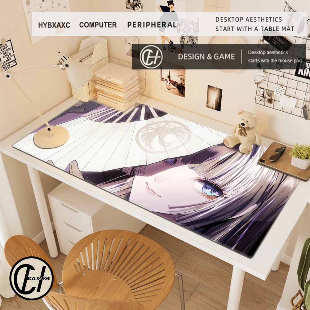 Virtual Idol Gummi-Mauspad Vtuber J Tenauutei Raden Anime, großes HD-Druck, Spielmatte, Bürospiel, kreative Schreibtisch-Gaming-Matte