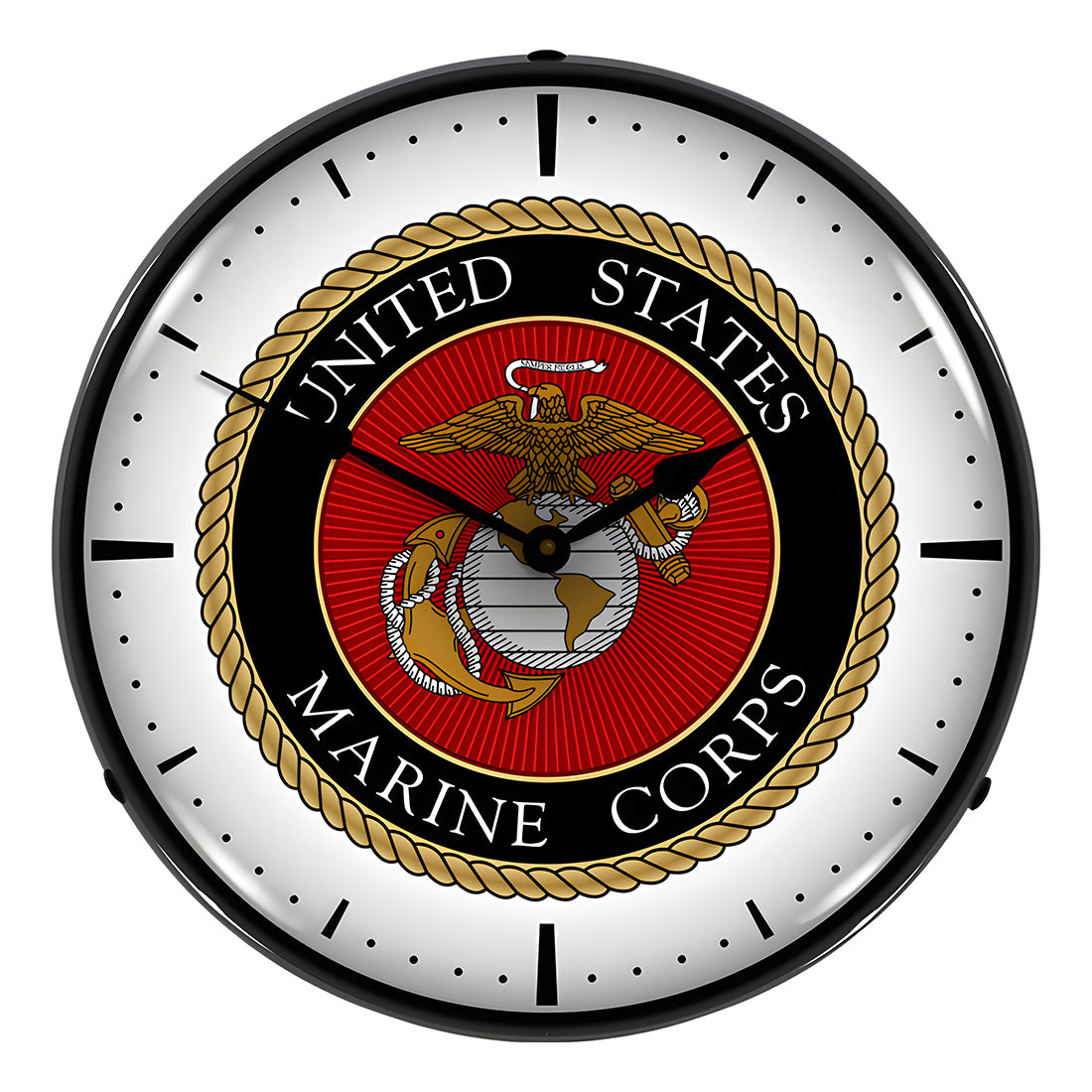 Collectable Sign and Clock US Marine Corps Backlit Wall Clock