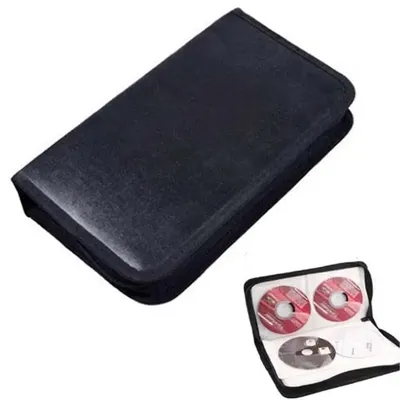 80 Sleeve CD DVD VCD Binder Storage Case Faux Leather Disc Wallet Carry Pouch Organizer Box Anti-Scratch Portable For Media