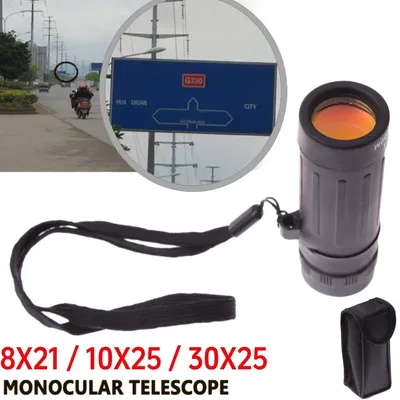 Monocular Telescope with Wrist Strap Mini HD Monocular Waterproof Night Vision Portable Telescope for Outdoor Camping Hunting