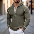 Per uomo Felpa con cappuccio Felpa con cappuccio a nido d'ape Felpa con cappuccio e zip corta Nero Verde militare Marrone Grigio Con Cappuccio Semplice Patchwork Cerniera Blocco di colore Sport