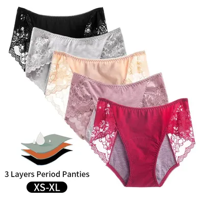 Menstrual Panties Preventive Physiological Urinary Incontinence Underwear Menstrual Underwear Women's Lace Underwear