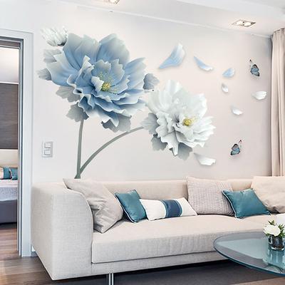 Flower Wall Sticker Wallpaper Self Adhesive Removable Mural For Bedroom Living Room Sofa Background Chinese Style Creative Vinyl Art Decoration Home Interior