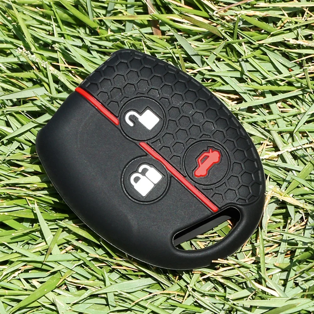 Silikon Auto Schlüsselanhänger Hülle Schutz Haut Tasche Gummi Shell Aufkleber Set für Ford Mondeo Fiesta Focus C-Max KA GALAXY Fernbedienung Image
