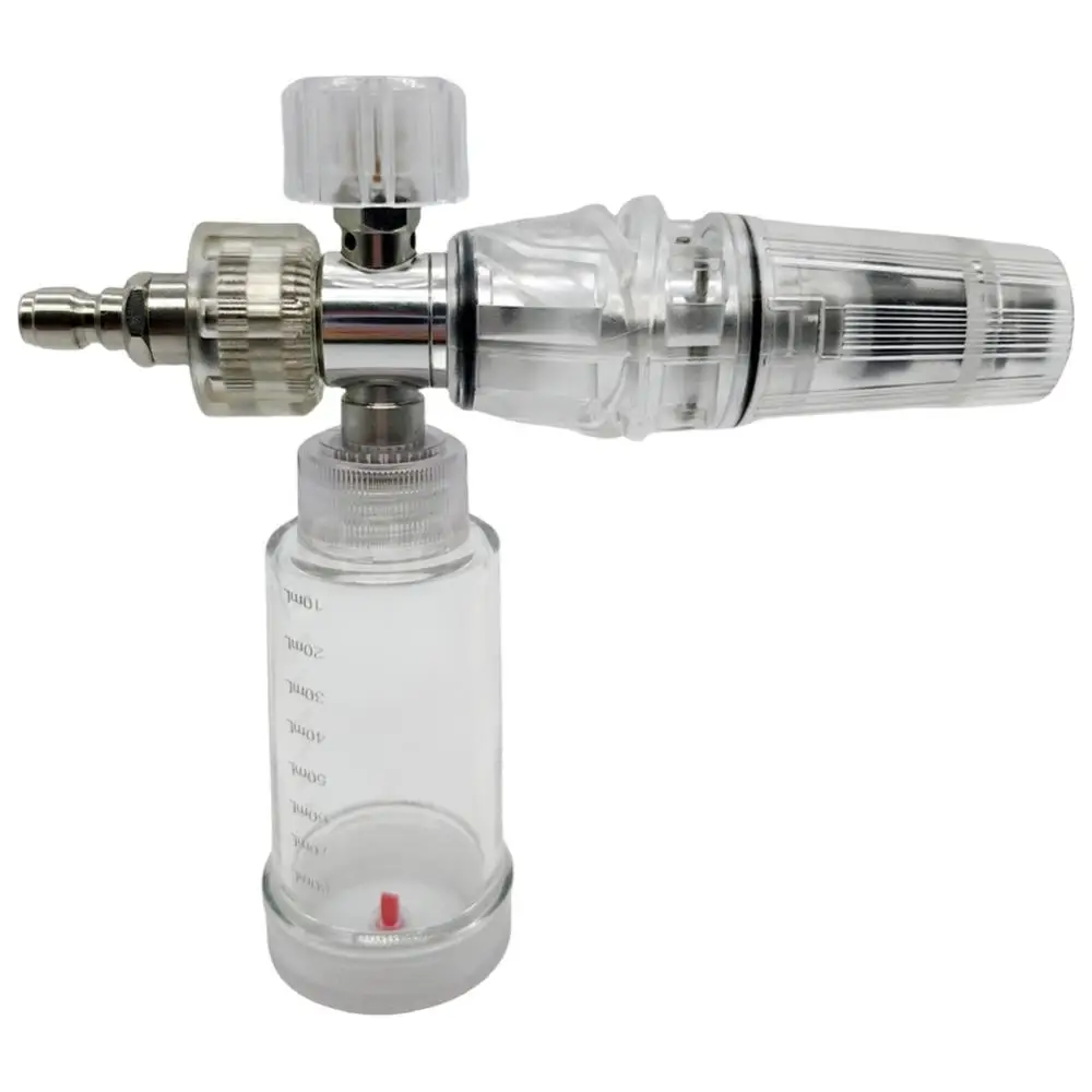 100 ml Wasserschaum-Topf, verstellbare Hochdruckreiniger-Pistole, 1/4 Zoll Schnellanschluss-Autowaschschaum-Sprühgerät zum Reinigen von Autos, SUVs Image