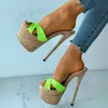 ZHIMA Frauen Plattform Pumpen Kork Drucken Hochhackige Sandalen Slip Auf Hochzeit Party Club Damen Schuhe Frau Große Größe 41 44 50 52