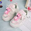 Echte Bilder 2025, neue Herbst-Winter-Rosa-Stich-Engel-Studenten, weiche Mädchen-Kinder-Leinwandschuhe in Übergröße, Freizeitschuhe für Kinder