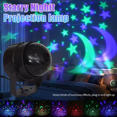 Stern Projektor Lampe Mond Galaxy Kinder Schlafzimmer LED Nachtlicht Baby Lampe Dekor Rotierenden Sternen Projektor Tisch Lampe Geschenk