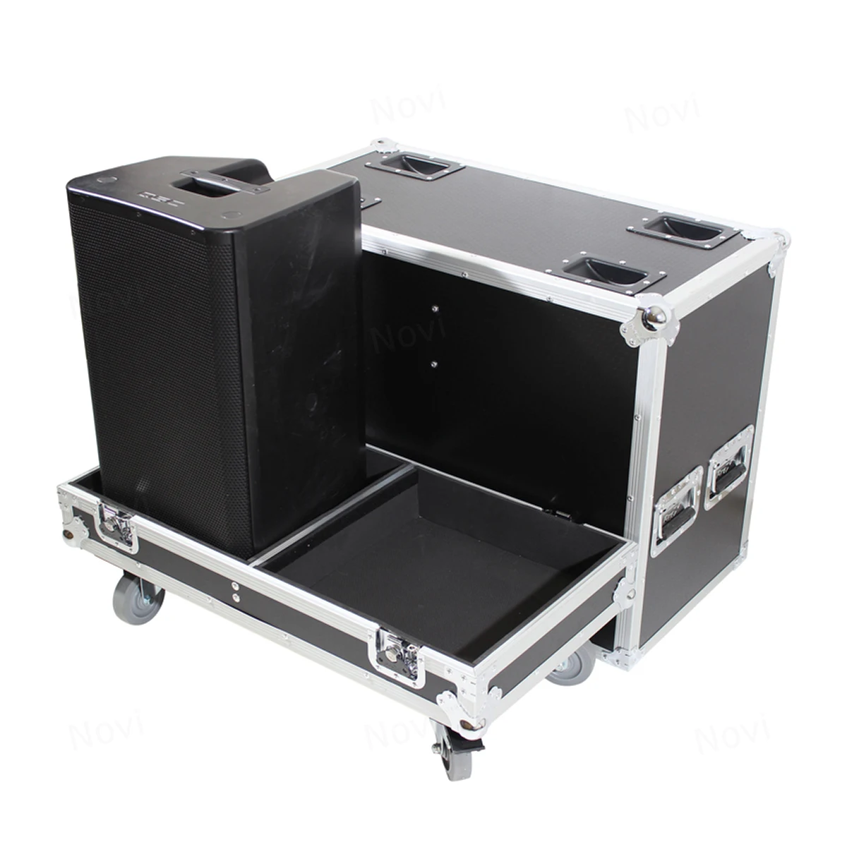 Bühnenausrüstung, Kofferraumlautsprecher, Flightcase, Audio, Flycase, Verstärker, Aufbewahrung, Bass, stoßfeste Box, Flightcase, Größen anpassbar Image