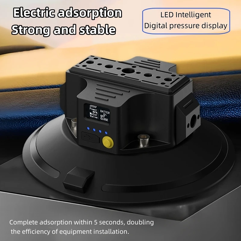 Starker elektrischer Saugnapf, 3–6 Zoll, Autokamera, Saugnapf, Stoßdämpfung, Sportkamera, festes Schießwerkzeug für Kamerahandy Image