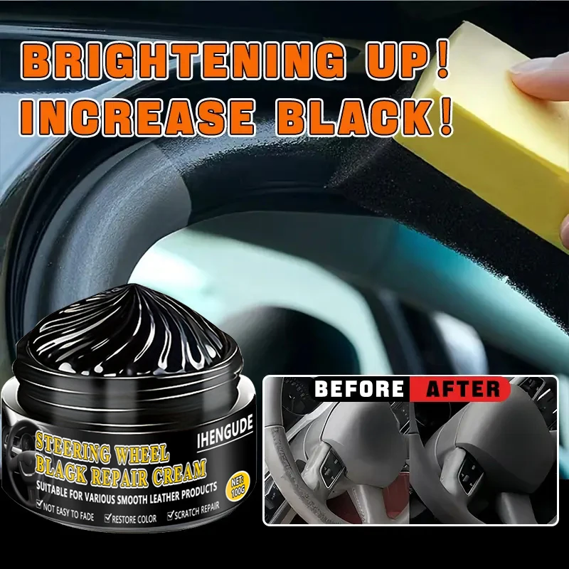 1 Stück 100 g Auto-Innenraum-Renovierungswachs – Update für Kunststoffteile, Innen-Glitzerwachs, Reifenschutz, schwarze Fahrzeugvergilbung, Reparatur und Nano-Kristallschicht – entfernen effektiv Image