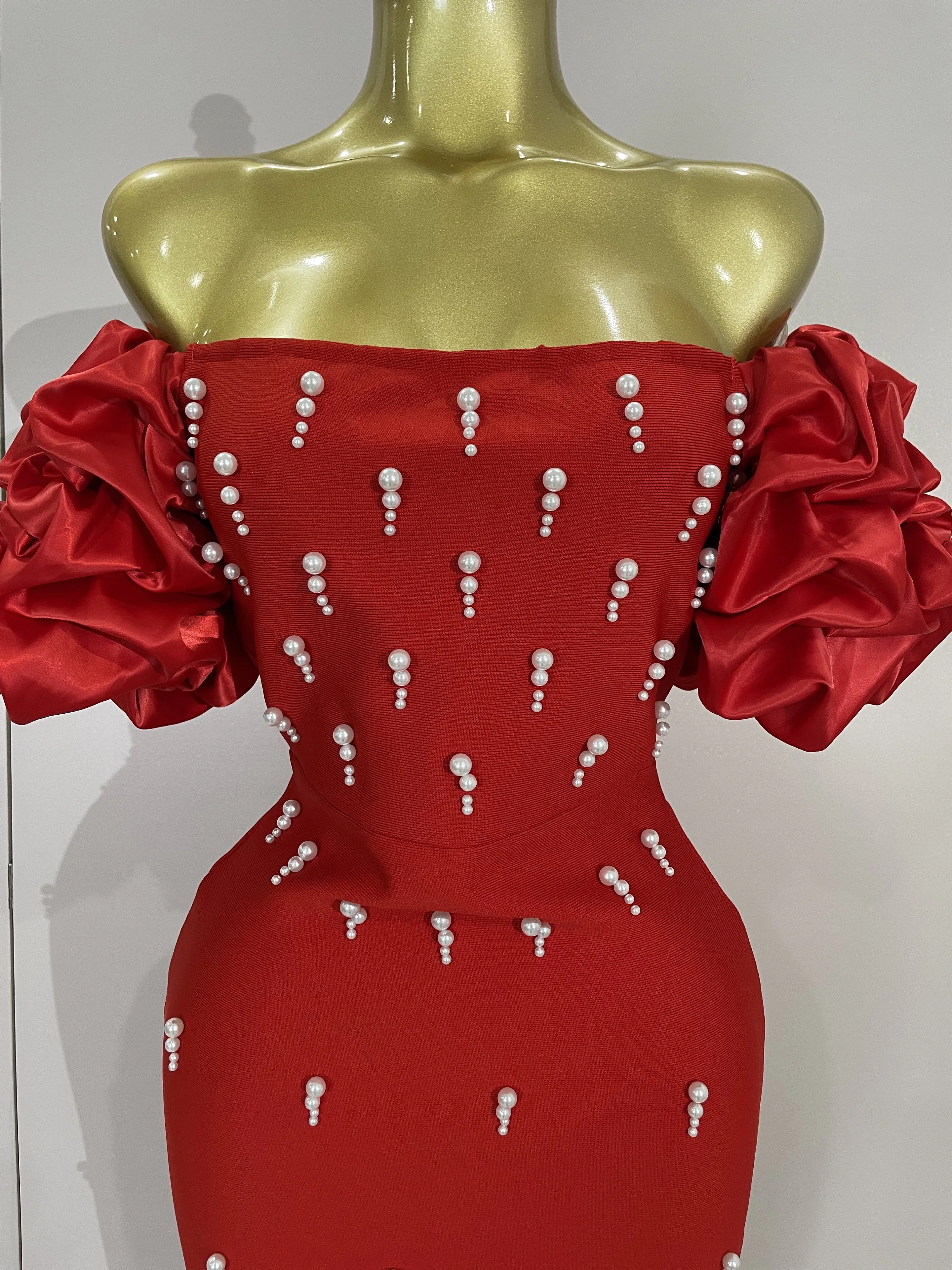 Elegante Perle Backless Bodycon Lange Verband Kleid Frauen Feiern Abend Hohe qualität Geburtstag Party Kleid Hochzeit Gast Kleid Image