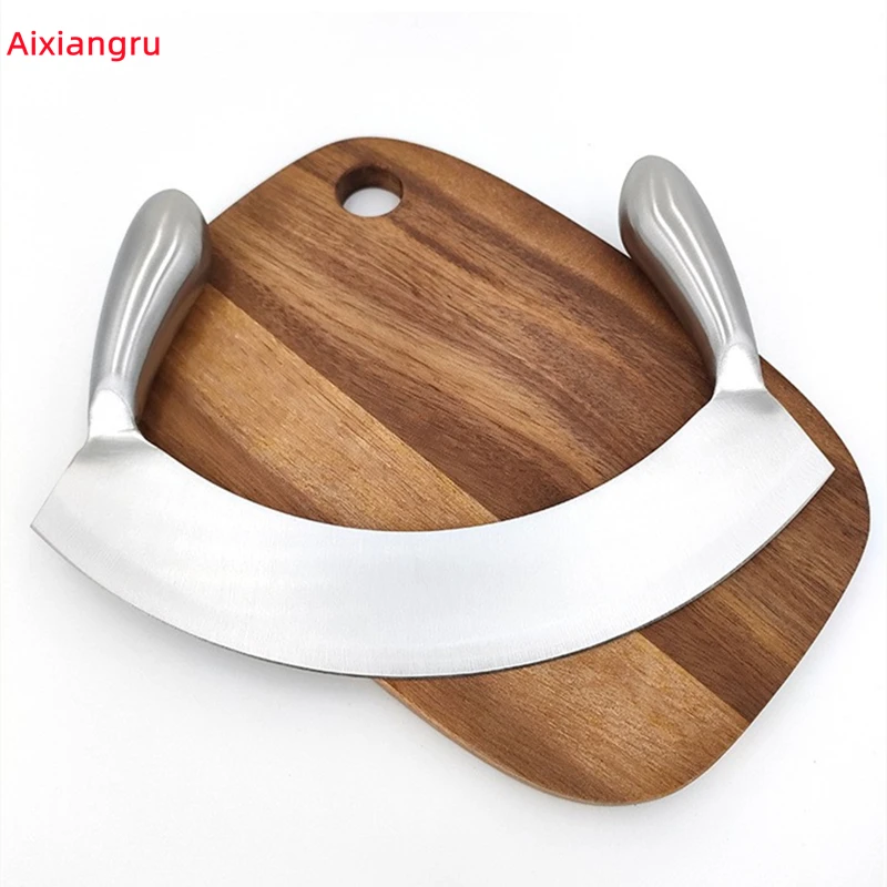 Aixiangru-Schaukel-Pizzamesser-Gadget-Sets, rundes Fahrradmesser, Utensilien, Backzubehör, Küchenutensilien aus Metall Image