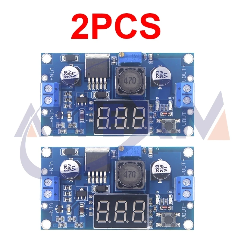 2PCS LM2596 DC-DC Step Down Converter Spannungsregler Led-anzeige Voltmeter 4,0-40 bis 1,3-37V Adapter Einstellbare Netzteil Image