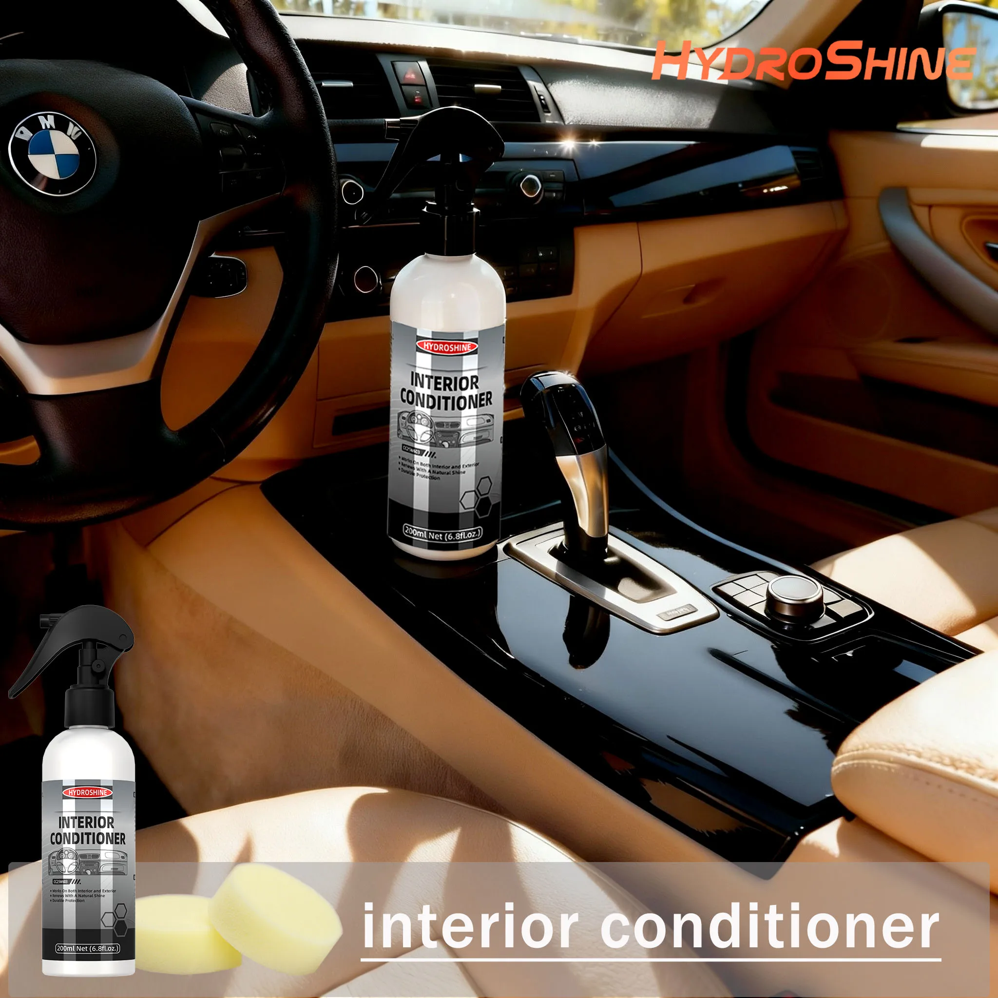 Hydroshine Auto-Innenraum-Conditioner, Innen- und Außenreiniger, Mittel, Fleckenentfernung, Leder, Sitz, Polieren, Erneuerung, Wartung Image