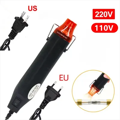 300W Hot Air Gun Electrical Mini Heat Tool Handheld Hot Air Gun Butt for DIY Craft Embossing Shrink Wrapping PVC