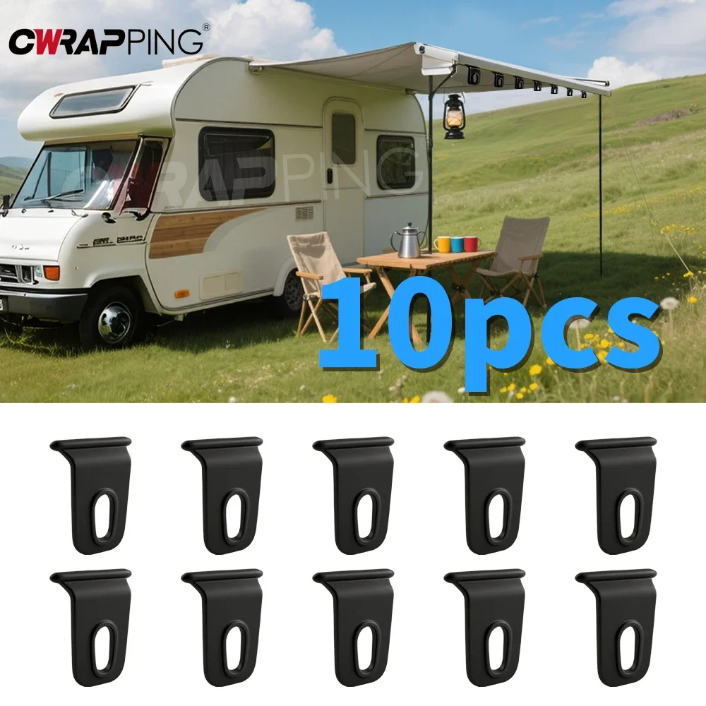 10/5 Stück RV Caravan Camper Zubehör Zelt Kleiderbügel Heavy Duty Markisenhaken für Auto Reisen Camping Markise Tragbarer Kleiderständer