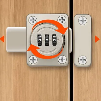 Zinc Alloy Smart Cam Code Cabinet Lock 3 Digit Combination Password Door Lock Sliding Door Bolt Lock Home Security Hardware