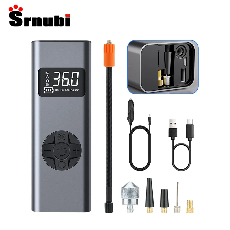 Drahtlose Luftpumpe, tragbar, für Auto, tragbarer Reifenfüller, elektrischer Luftkompressor, Auto-Luftpumpe, Auto-Luftreifenpumpe Image