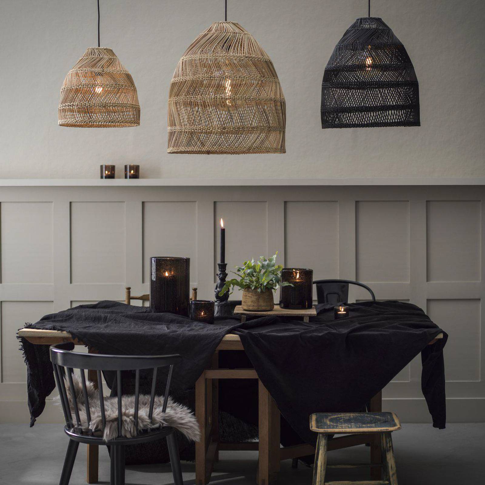 PR Home Pendant Light Maja, Light wood, Living / Dining Room, Wood, Ceiling Light
