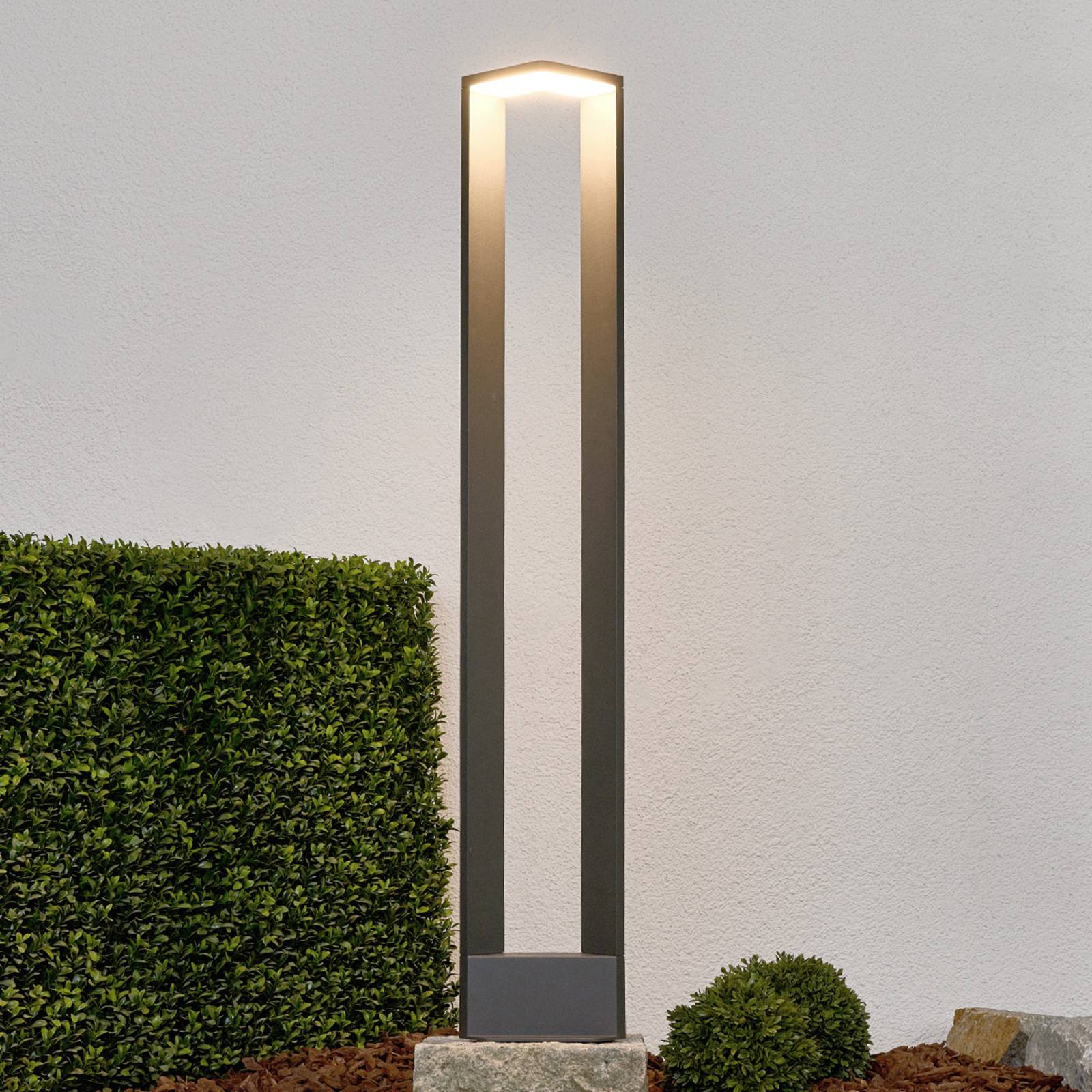 LED Pathway Light Jeny Lucande, Black, Aluminium, Modern, Outdoor lights