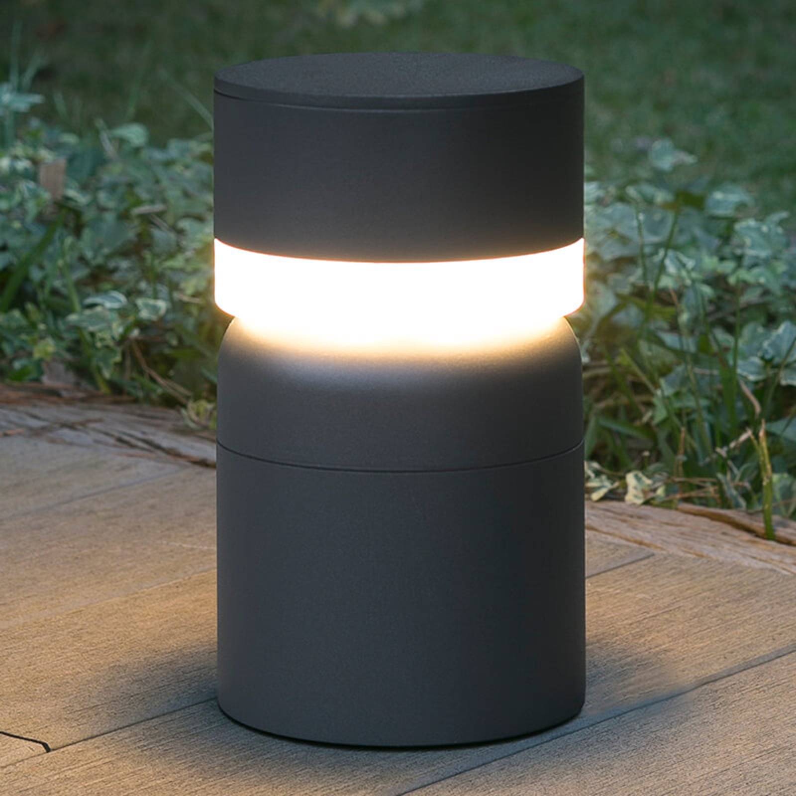 FARO BARCELONA LED Pillar Light SETE, Black, Aluminium, Modern, Outdoor lights