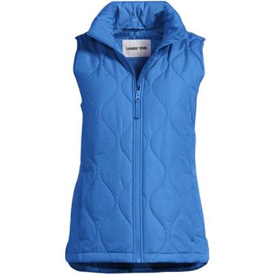 Insulated FeatherFree Onion Quilted Gilet, Women, size: 14-16, regular, Blue, Polyester, by Lands' End
