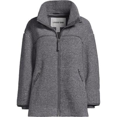 Bob Trimmed Borg Jacket, Women, size: 14-16, petite, Grey, by Lands' End