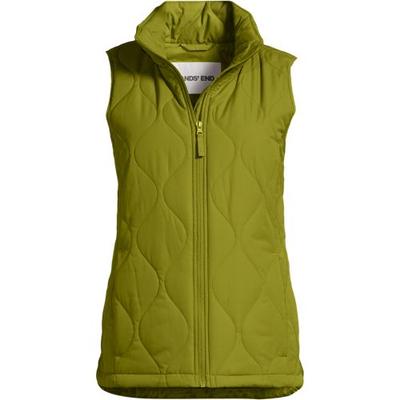 Insulated FeatherFree Onion Quilted Gilet, Women, size: 8, regular, Green, Polyester, by Lands' End