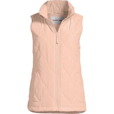 Women’s Insulated FeatherFree Onion Quilted Gilet, Women, size: 28-30, plus, Pink, Polyester, by Lands' End