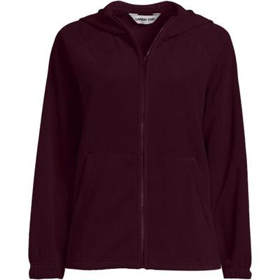 Anyweather™ Water Repellent Hooded Fleece Jacket, Women, size: 10-12, regular, Red, Polyester, by Lands' End