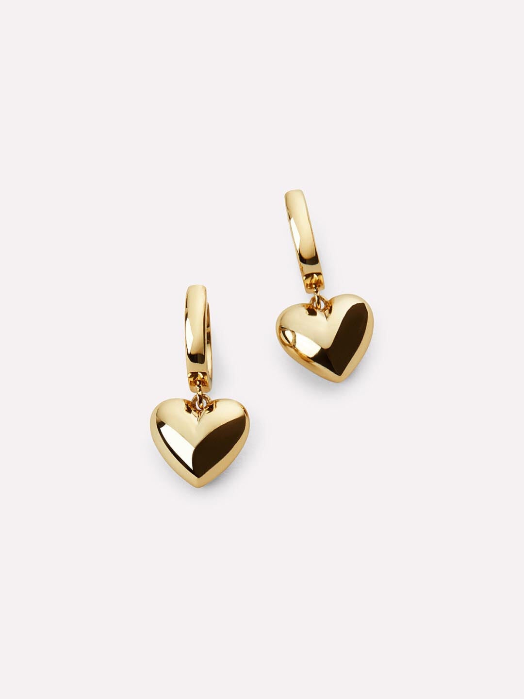 Plus Size Women's Jessica Puffed Heart Hoops by Ana Luisa in Silver (Size OS)
