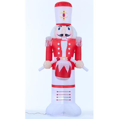 8' Drummer Nutcracker by BrylaneHome in Red White