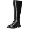 Stiefel GEOX "Geox Stiefel Leder", Damen, Gr. 38, schwarz, Leder, casual, Schuhe