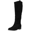 Stiefel GABOR "Gabor Stiefel Veloursleder", Damen, Gr. 38,5, schwarz (schwarz, schwarz), Veloursleder, casual, Schuhe