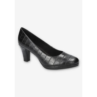 Women's Equinox Platform Pump by Easy Street in Black Croco (Size 11 M)