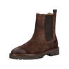 Stiefelette GEOX "Geox Stiefelette Veloursleder/Textil", Damen, Gr. 36, braun (dunkelbraun), Veloursleder, Textil, casual, Schuhe
