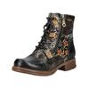 Schnürstiefelette LAURA VITA "LAURA VITA Stiefelette Leder/Textil", Damen, Gr. 41, schwarz, Leder, Textil, casual, Schuhe