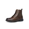 Winterboots GEOX "U MEIERN", Herren, Gr. 41, braun, Glattleder, klassisch, Schuhe, Stiefel mit Warmfutter, Größenschablone zum Download
