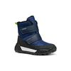Winterstiefel GEOX "J TREKKYUP BOY B ABX", Kinder, Gr. 36, bunt (navy, limette), Textil, Synthetik, sportlich, Schuhe, Klettstiefel mit Warmfutter, Größenschablone zum Download