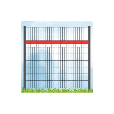 zaun|zu® Sichtschutz Vereinsfarben Rot/Weiß Akzentstreifen Image