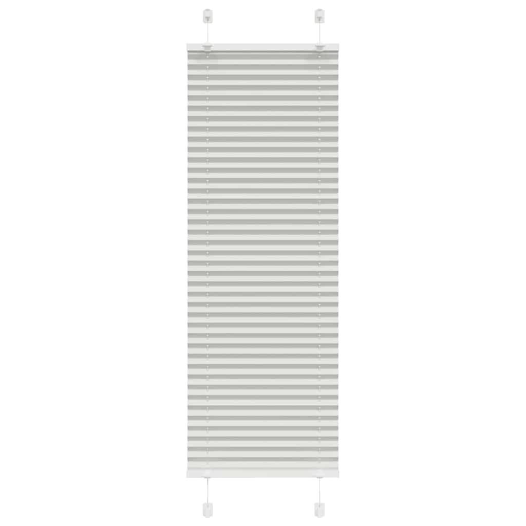 vidaXL Plissee Hellgrau 40x100 cm Stoffbreite 39,4 cm Polyester Image
