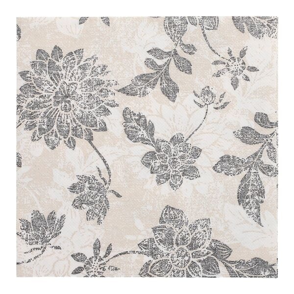 Papstar Motiv-Servietten ROYAL Collection Flowers 3-lagig 50 Stück grau, 40x40 cm Image