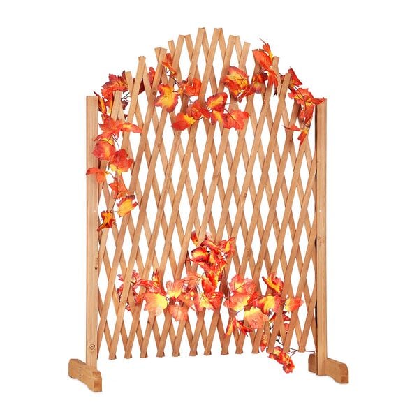 relaxdays Rankgitter Holz ausziehbar braun Image