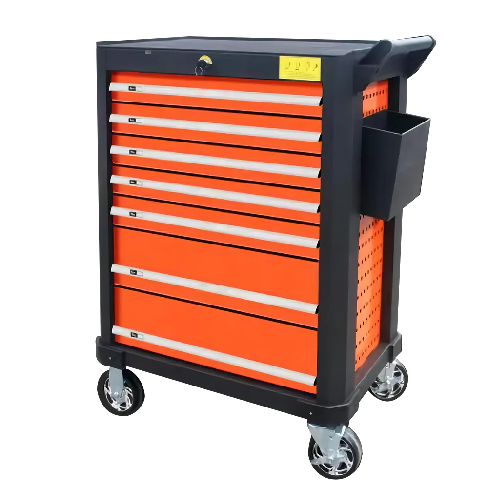 Ensembles d'outils boîte à roulettes coffre à outils robuste 7 tiroirs armoire à outils chariot boîte à outils avec roues