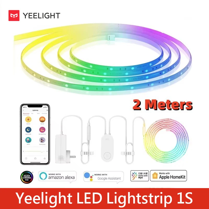 Globale Version Yeelight Smart LED-Lichtleiste 1S RGB Bunte WiFi 2M LED-Lichtleiste für APP Mjia Homekit Alexa Google Assisant