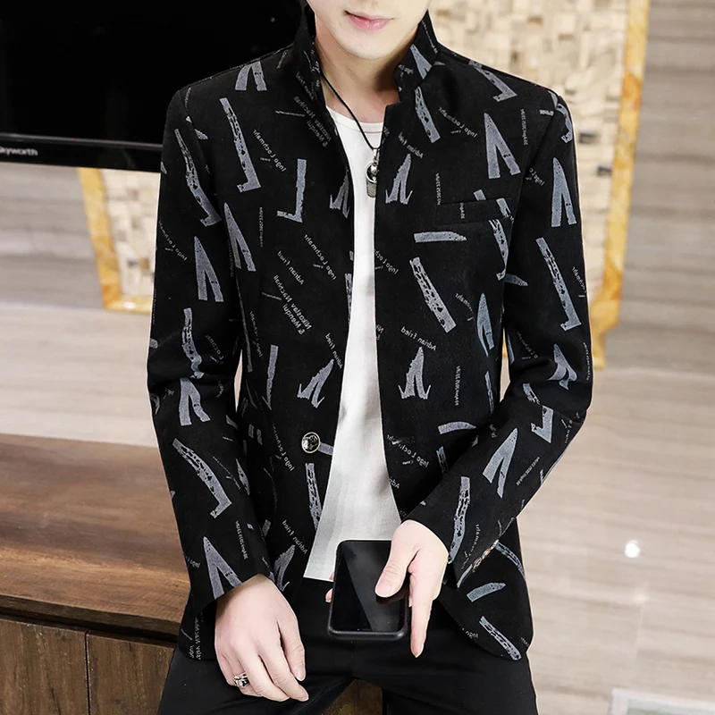 Hochwertiger, modischer und stilvoller neuer Anzug für Männer und Jugendliche, ein schmal geschnittener kleiner Anzug für formelle Kleidung mit einem einzigen Shi Image