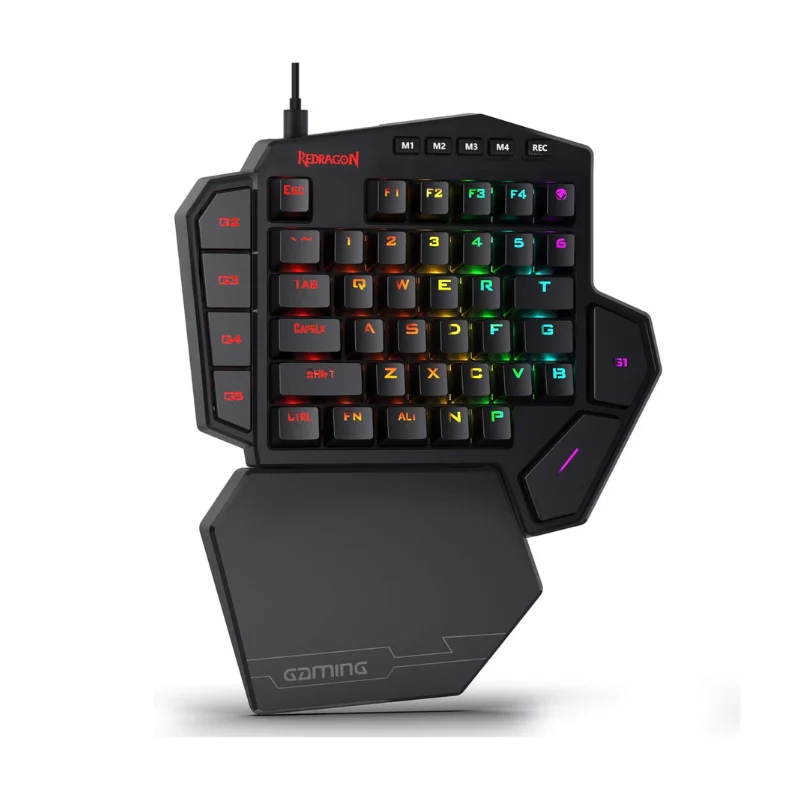 Redragon k585 verkabelt diti einhändig rgb mechanisches spiel 42 tasten typ-c gaming hot-swap able handgelenk auflage tastatur Image